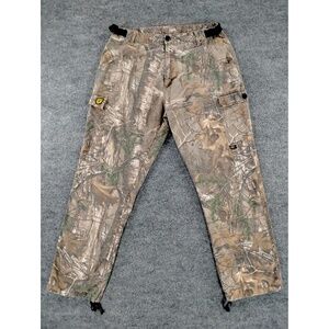 Gorpcore Workwear Scent Blocker Camo Cargo Pants Mens Large Cotton Polyester